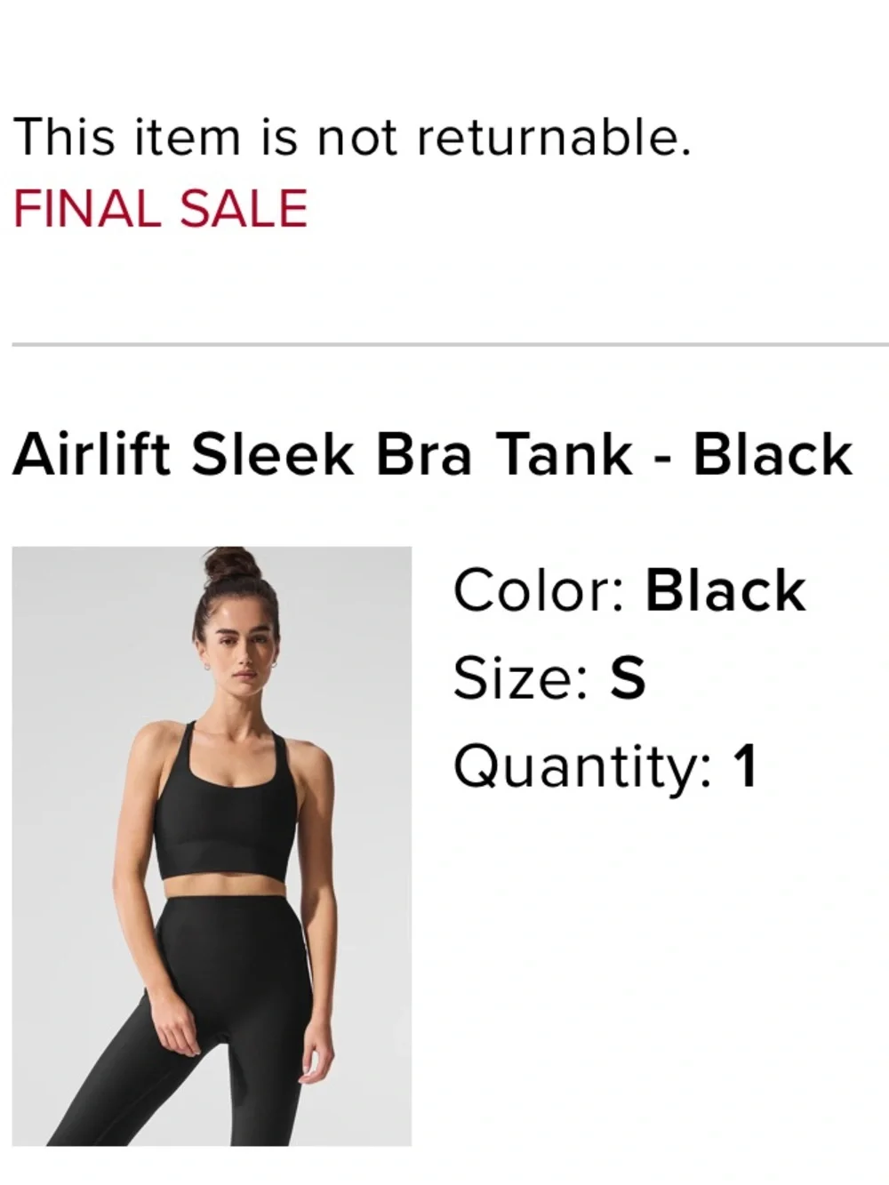 ALO Yoga Airlift Sleek Bra Tank - Black